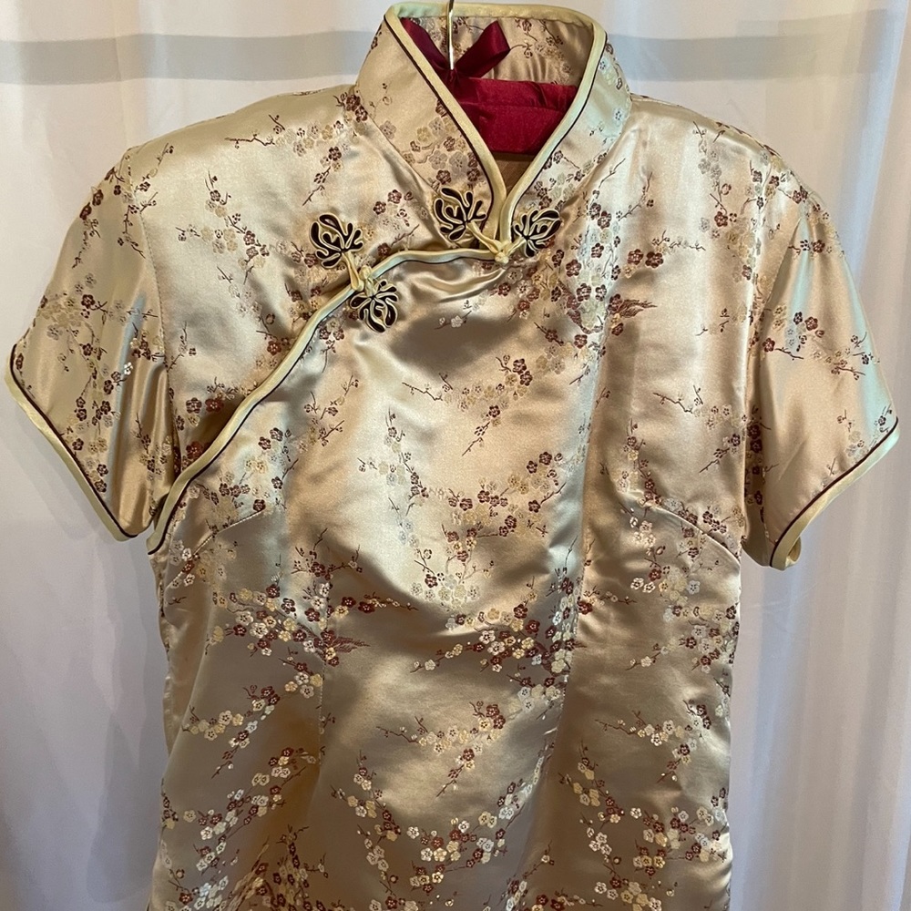 Cream silk shirt